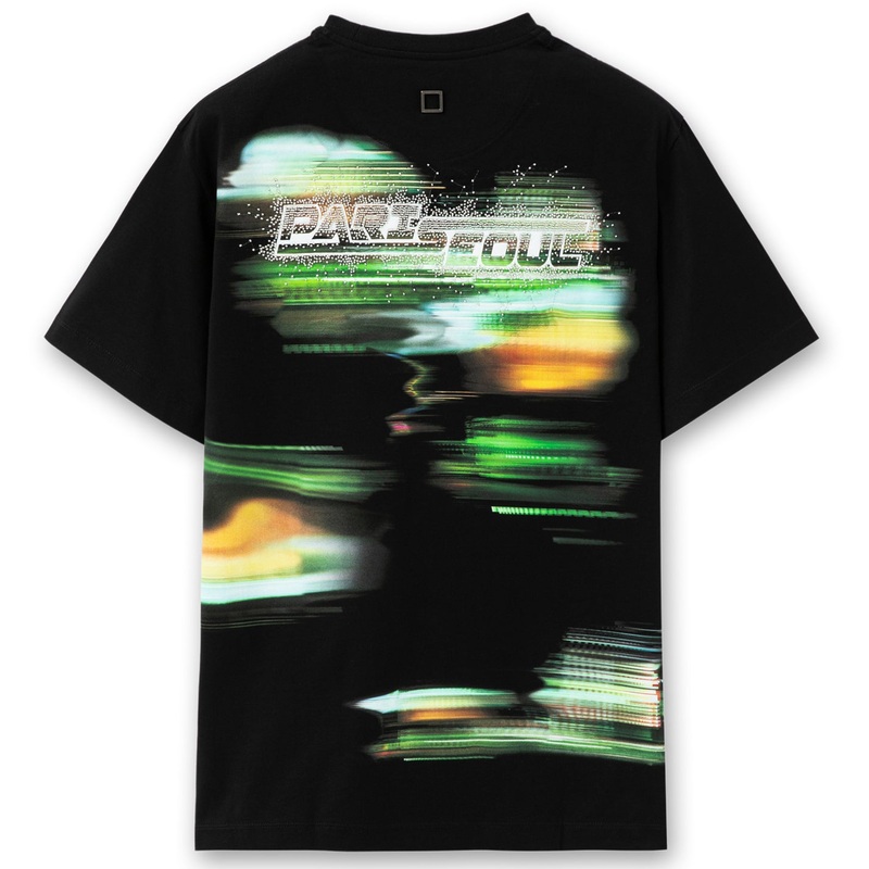 Paris Seoul Blurred Print On Tee