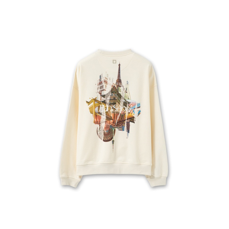 Paris Seoul Scene Crewneck Sweatshirt