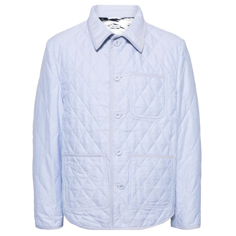 Quilted Down Oxford Shirt Jacket Men