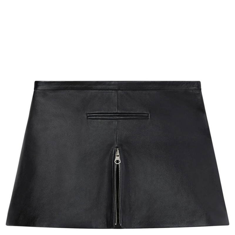 Tailored Vintage Leather Mini Skirt