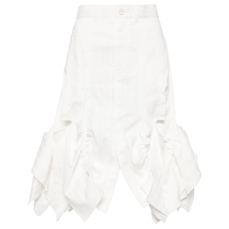 Cotton Dobby Stripe Print Skirt