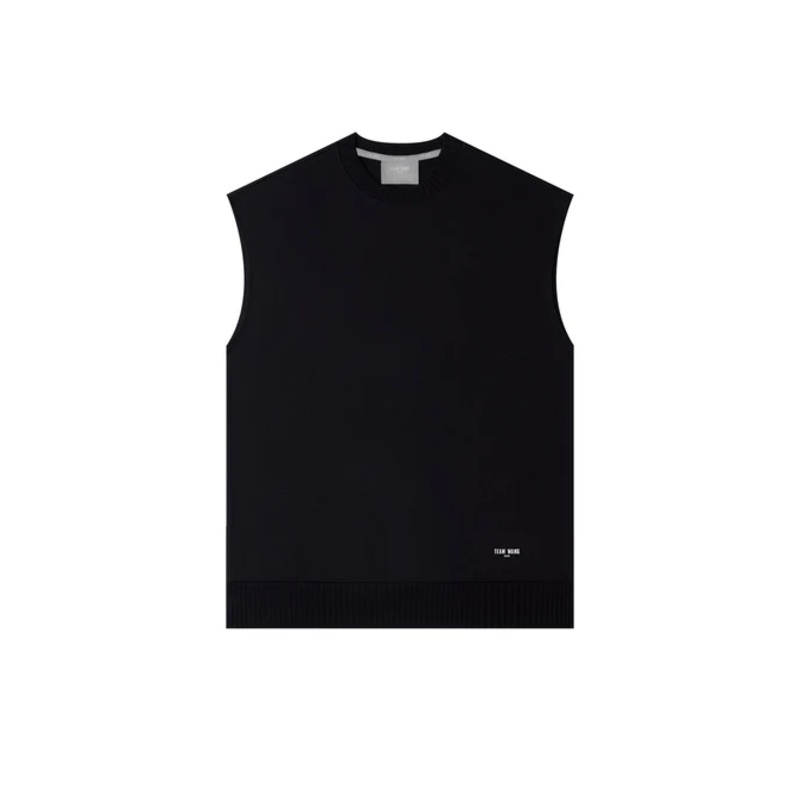 Crewneck Rolled Sleeveless T-Shirt