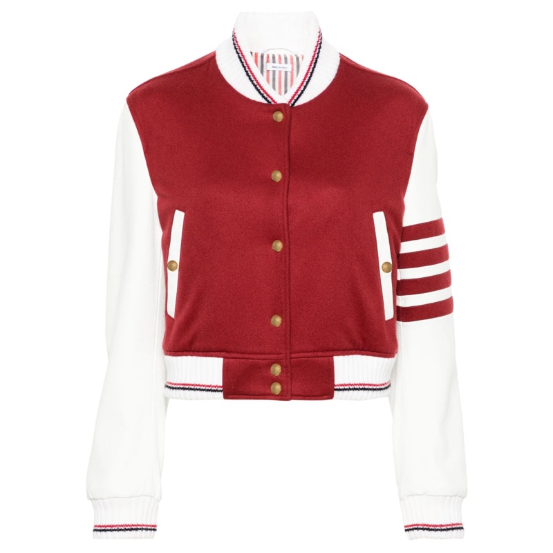 Cropped Varsity Jacket With 4Bar Women