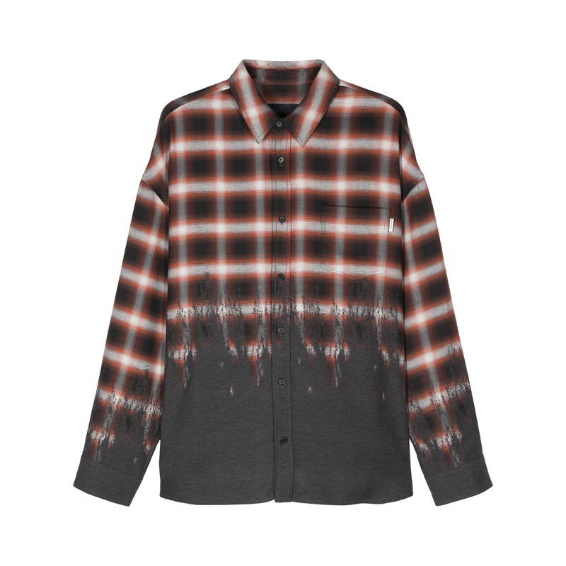 Loose-Fit Border Check Shirt