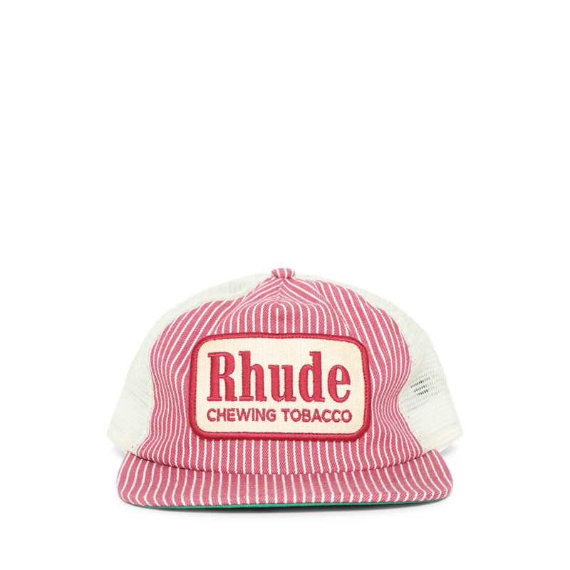 Red Striped Tobacco Trucker Hat