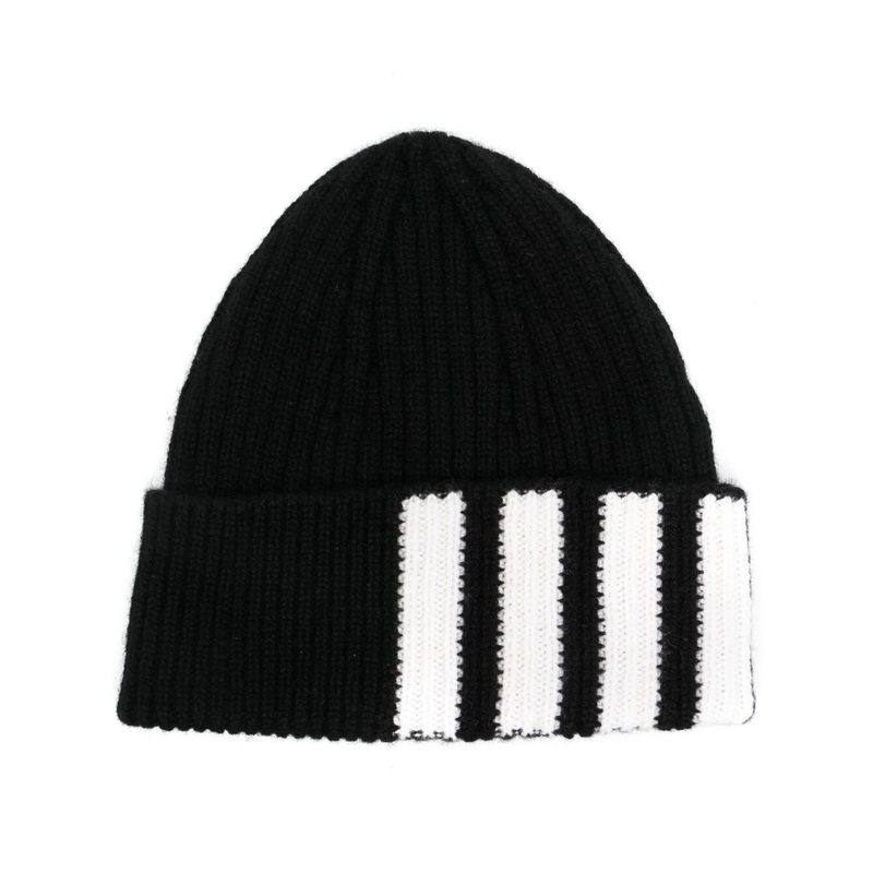 Rib Hat With 4 Bar Stripe Men