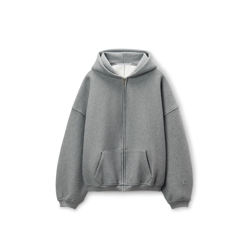 Zip Up Hoodie With Matte Star