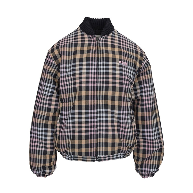 Checkered Bomber Jacket