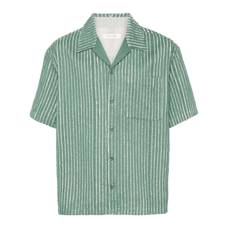 Hand-Frayed Stripe Shirt