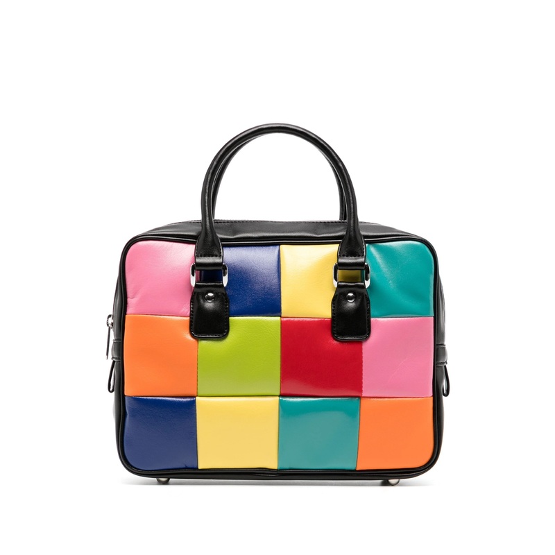 Synthetic Leather Patchwork Bag