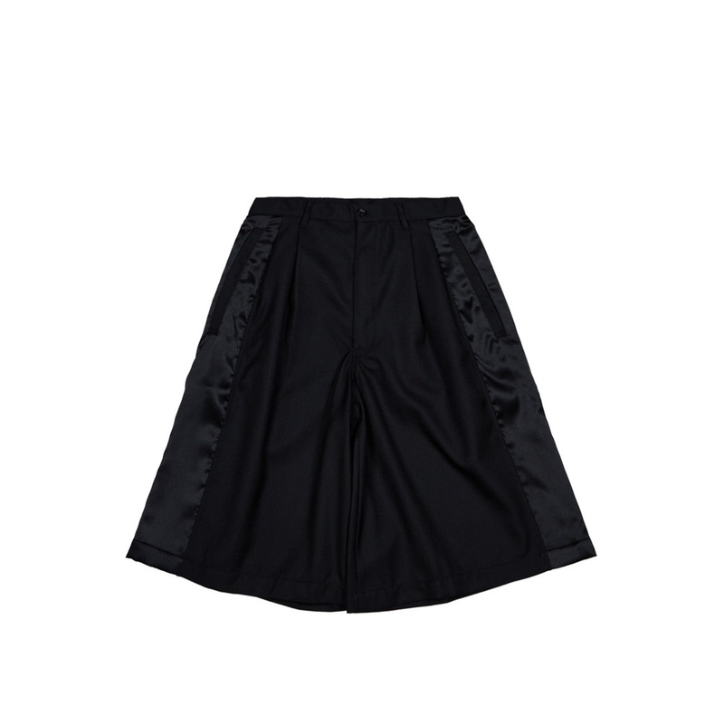 Wool X Satin Polyester Shorts
