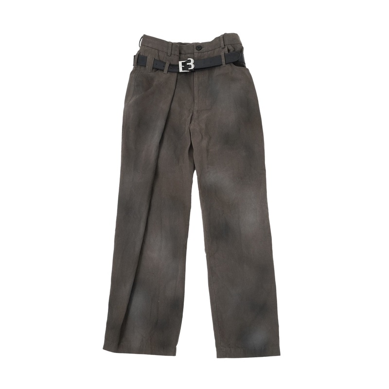 Belt-Press-Made Tuck Pants