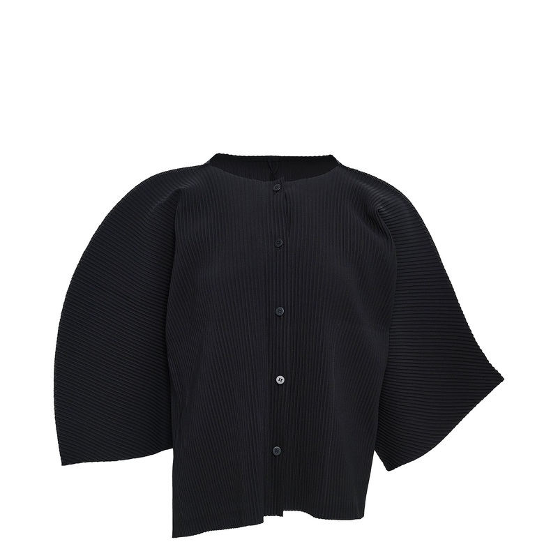 Curve Pleats Cardigan