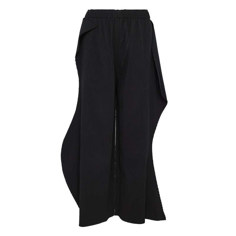 Fine Knit Pleats Bottom 1 Curve Pants