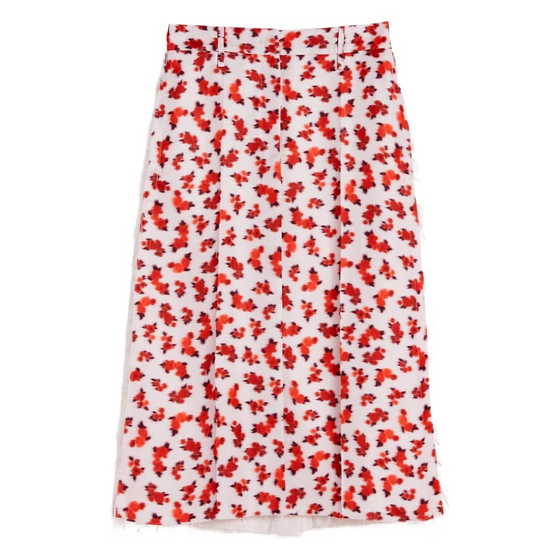 Fluid Viscose Printed Skirt