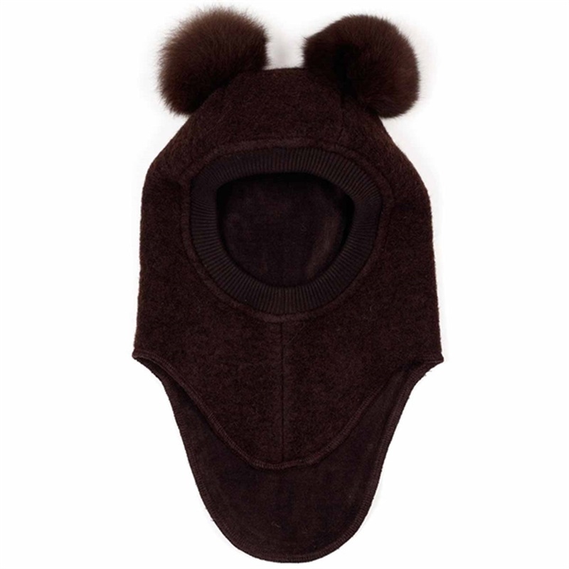 Huttelihut Wool Big Bear Balaclava Brown\/Brown