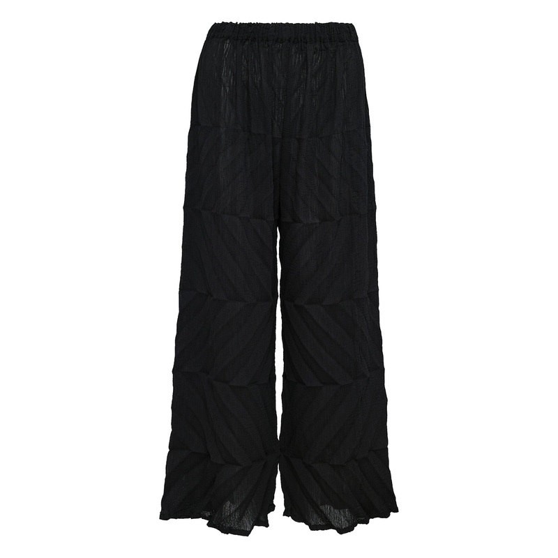 Zig Zag See-Thru Crepe Pants