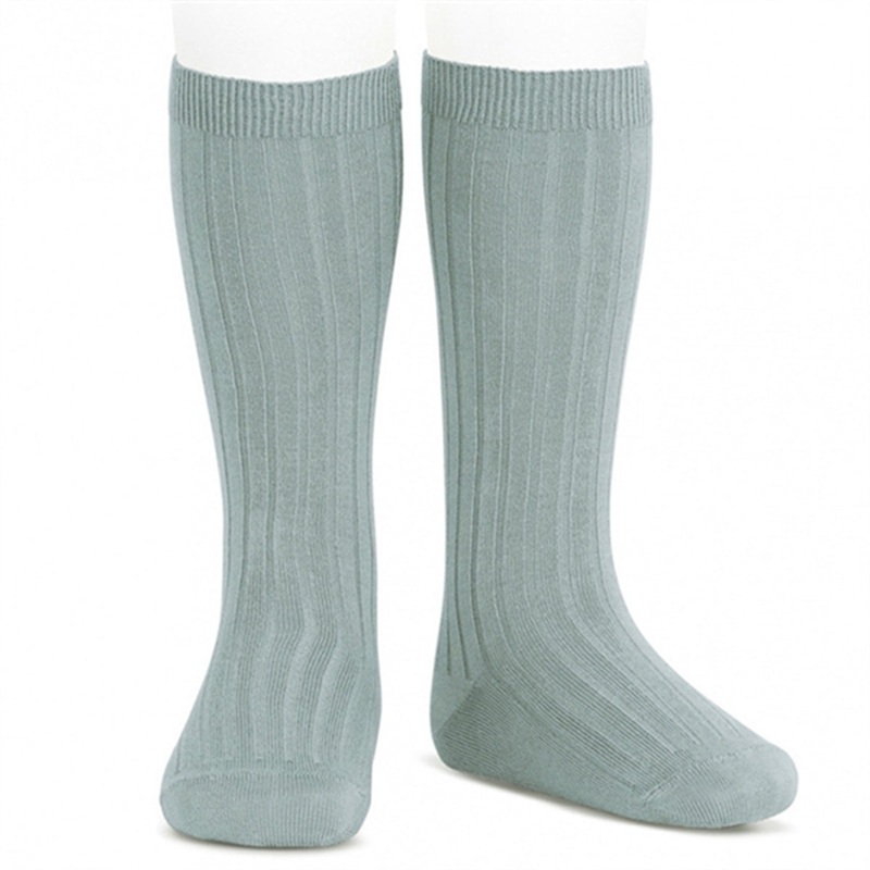 Cndor Kneehigh Socks Rib Verde Seco
