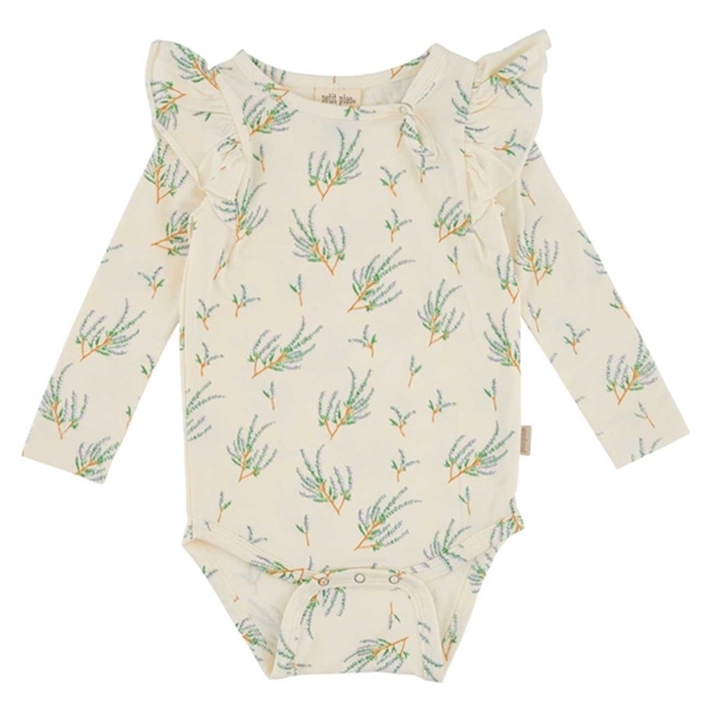 Petit Piao Heather Body Frills Printed L\/S