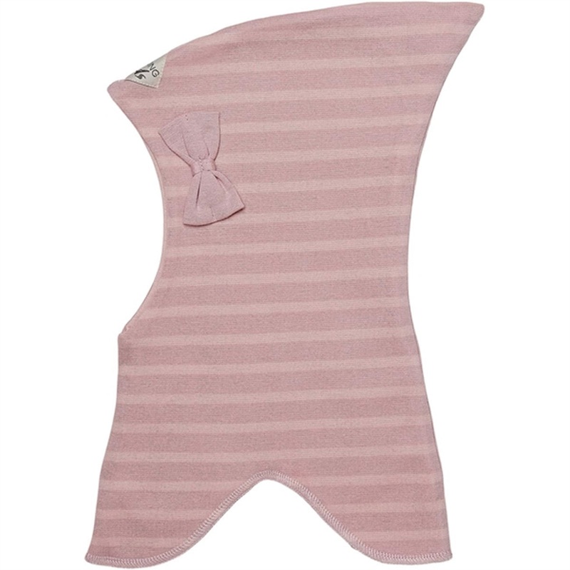 Racing Kids Balaclava Top Bow Stripe Cameo Rose \/ Dusty Rose