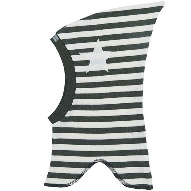 Racing Kids Balaclava Top Star 1-layer Forest Green\/Offwhite