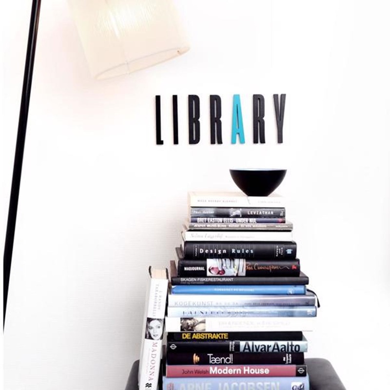 Design Letters ABC Wooden Letters Black