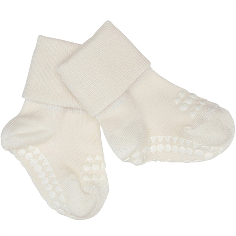 GObabyGO Bamboo Strmper Antislip Offwhite