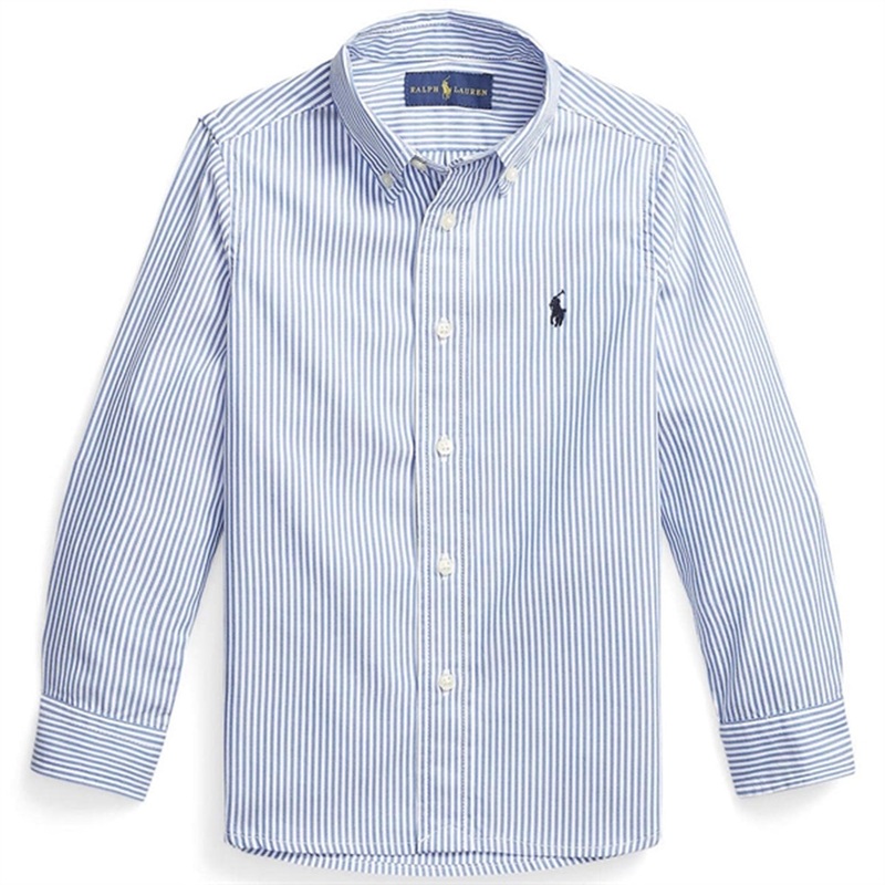Polo Ralph Lauren Boy Long Sleeved Shirt BSR Blue\/White