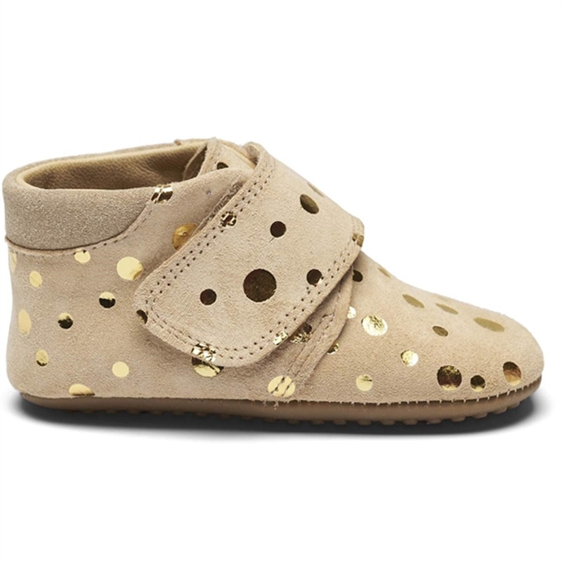 Pom Pom Indoor Shoes Beige\/Gold Dots