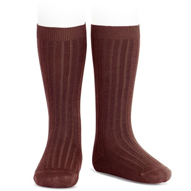 Cndor Kneehigh Socks Rib Cauldron