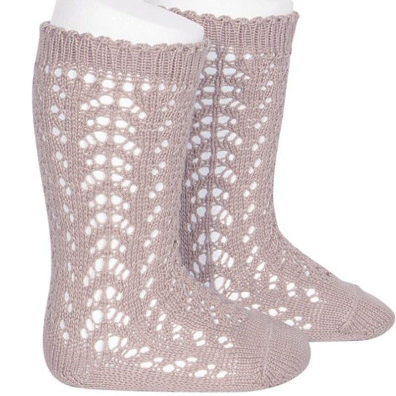 Cndor Socks Openwork Old Rose