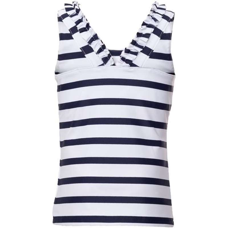 Petit Crabe White\/Blue Tankini Top