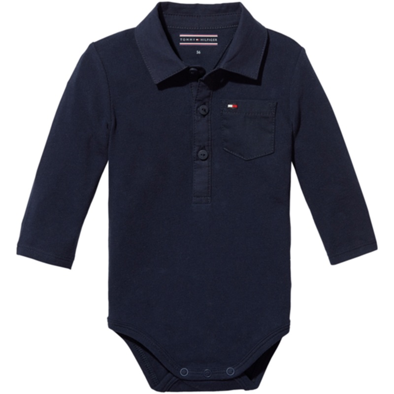 Tommy Hilfiger Baby Boy Poplin Body L\/S Black Iris