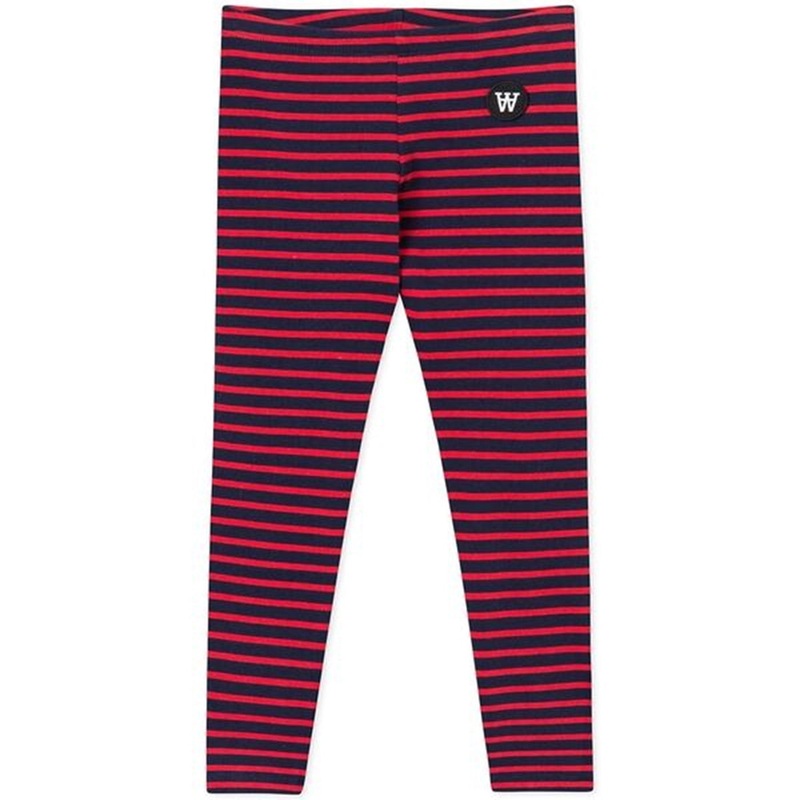 Wood Wood Ira Kids Leggings Navy\/Red Stripes