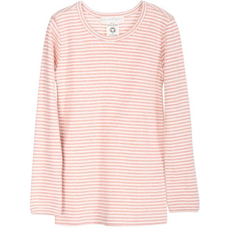 Serendipity Clay\/Offwhite Slim Stripe Blouse