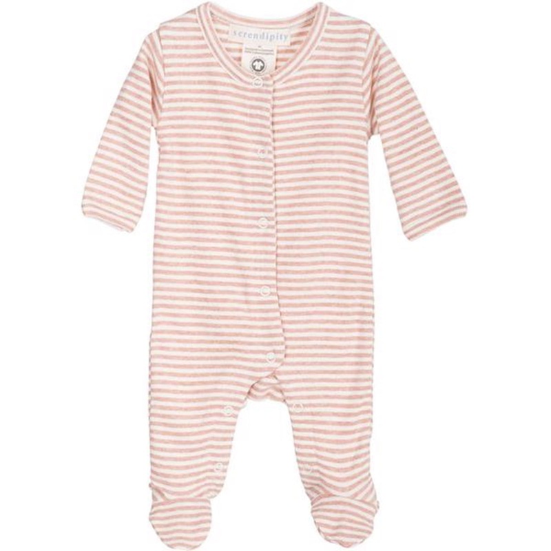 Serendipity Newborn Clay\/Offwhite Stripe Suit