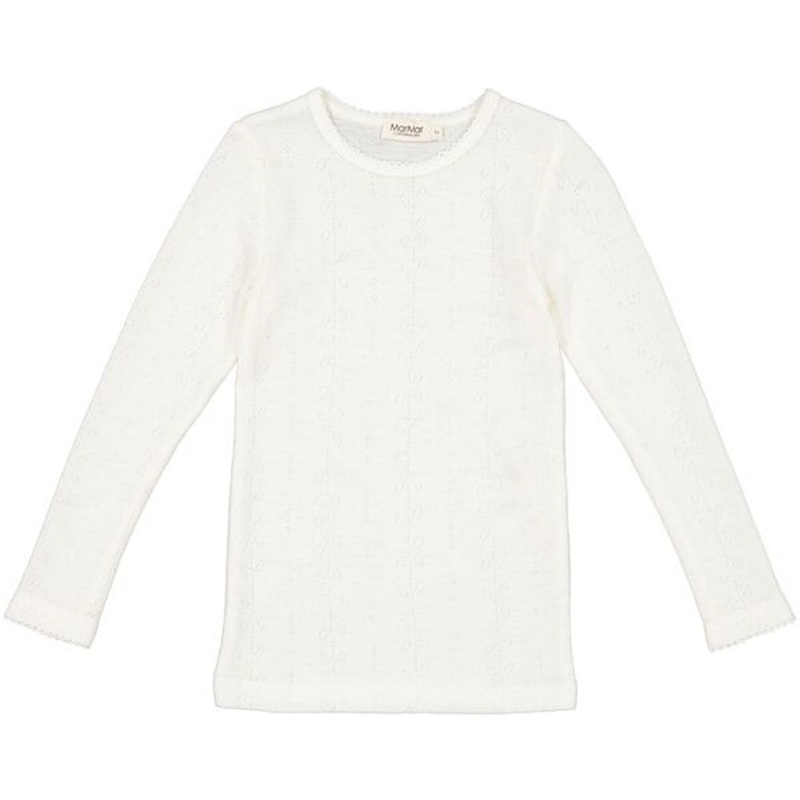 MarMar Wool Pointelle Natural Tamra T-shirt LS