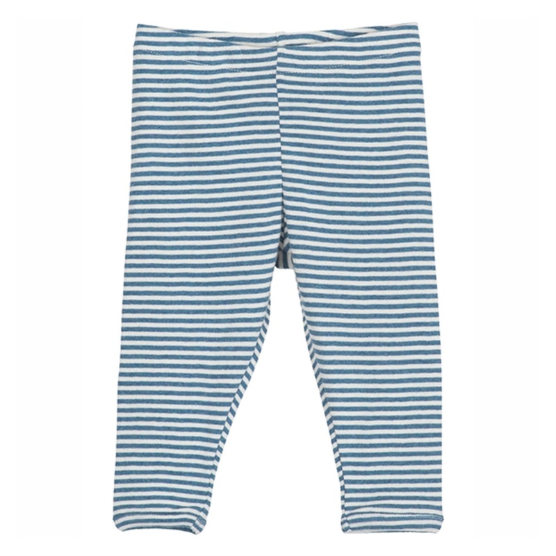 Serendipity Sky\/Offwhite Baby Stripe Rib Leggings
