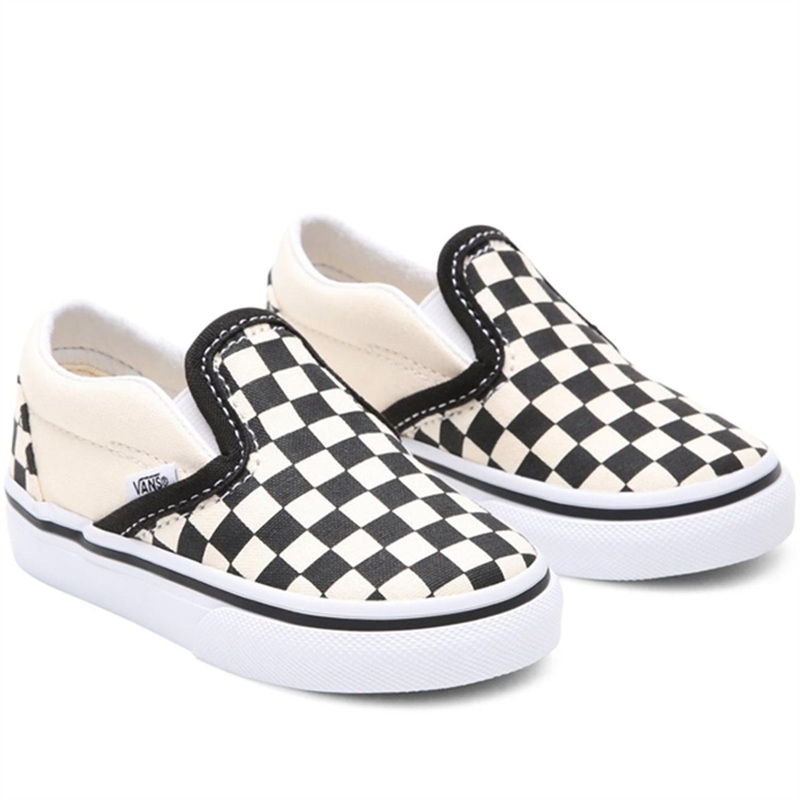 VANS Classic Slip-On Black\/White Checkerboard Sko