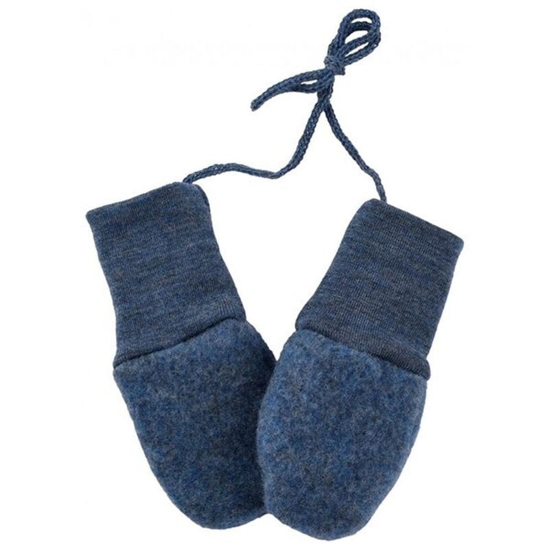 Engel Baby Mittens Blue Mlange