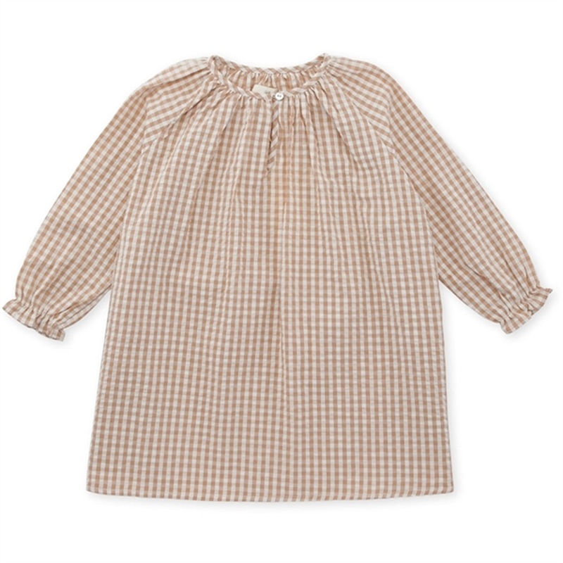 Konges Sljd Christmas Nightingale Gown Macchiato Check