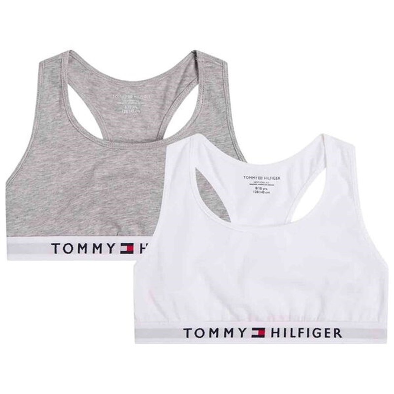 Tommy Hilfiger Bralette Mid Grey Heather\/White