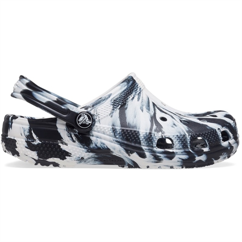 Crocs Classic Marbled Clog Black\/White