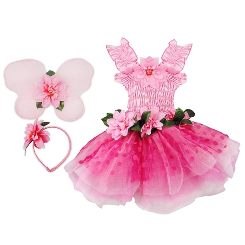 Great Pretenders Fairy Blooms Deluxe Dress \u0026 Wings Pink