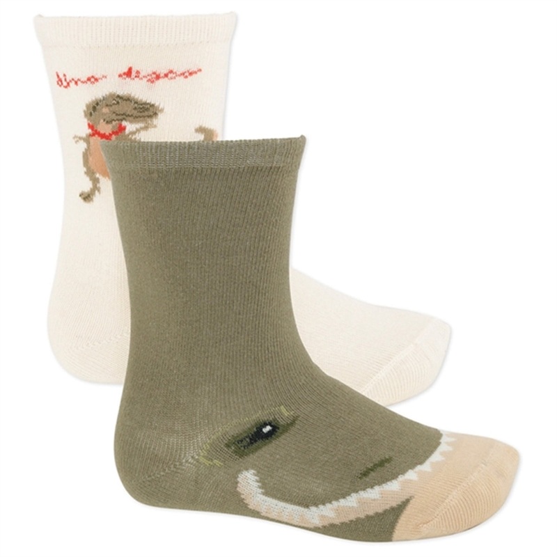 Konges Sljd Jacquard Socks 2-pack Dino