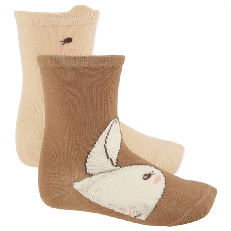 Konges Sljd Jacquard Socks 2-pack Lapin