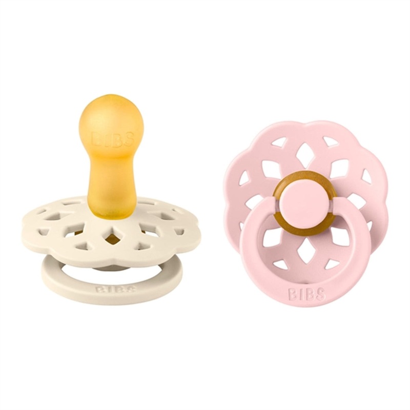 Bibs Boheme Latex Pacifier 2-pack Ivory\/Blossom