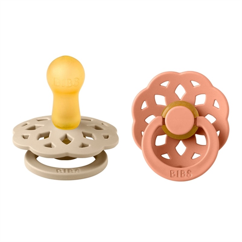 Bibs Boheme Latex Pacifier 2-pack Vanilla\/Peach
