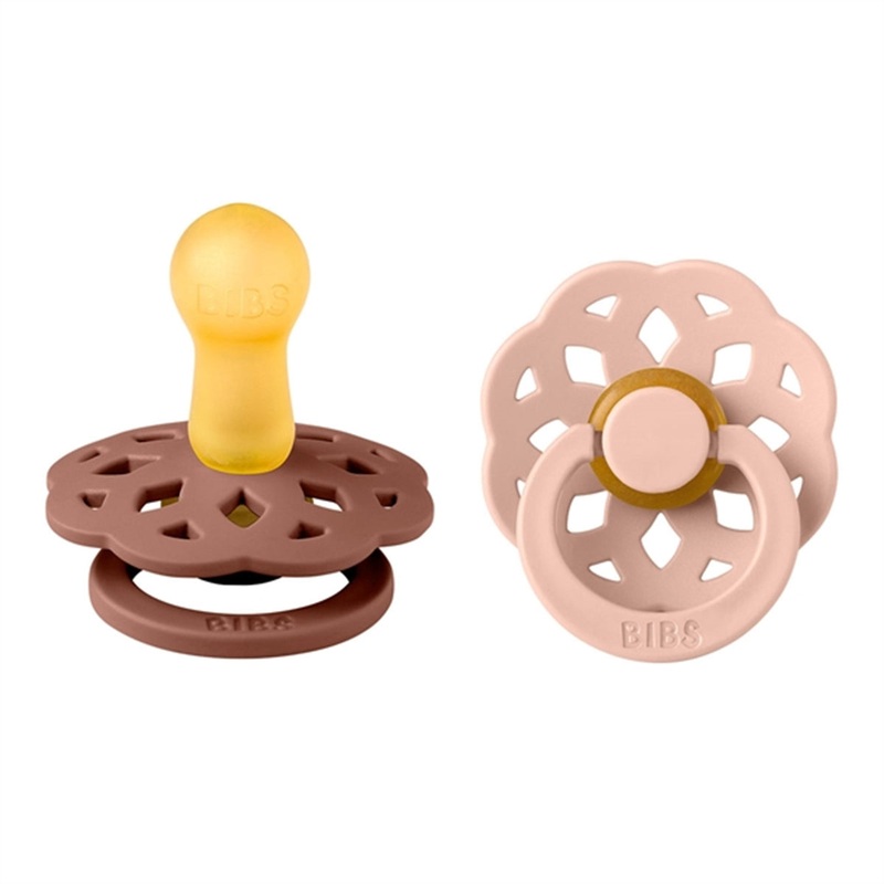 Bibs Boheme Latex Pacifier 2-pack Woodchuck\/Blush