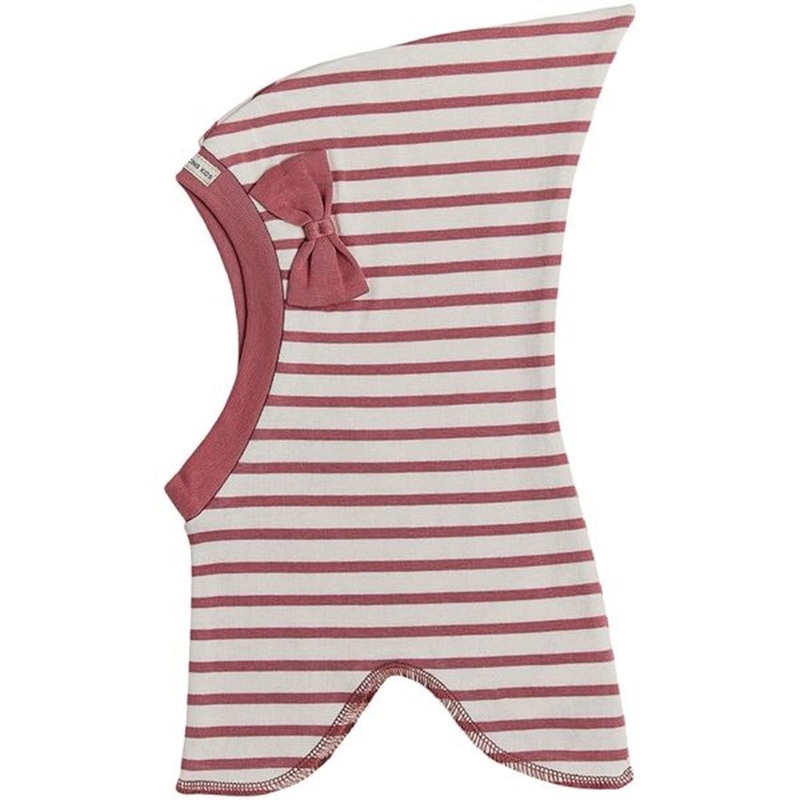 Racing Kids Balaclava Top Bow Stripe Light Rose\/White